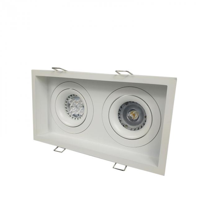 Garnitures en aluminium de lumière de la place Mr16 Gu10 avec deux têtes 3000K - 5000K