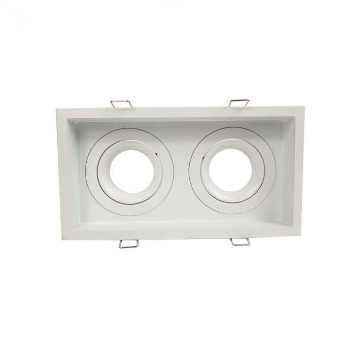 Garnitures en aluminium de lumière de la place Mr16 Gu10 avec deux têtes 3000K - 5000K