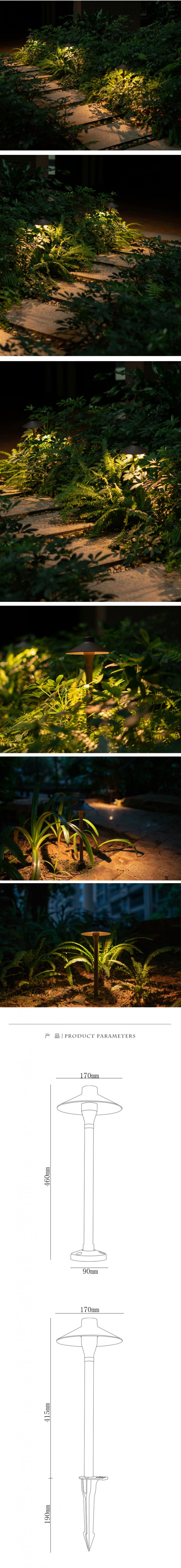 Lampe de pelouse de l'ÉPI LED de durée de longue durée pour la pelouse extérieure allumant AC85-265V