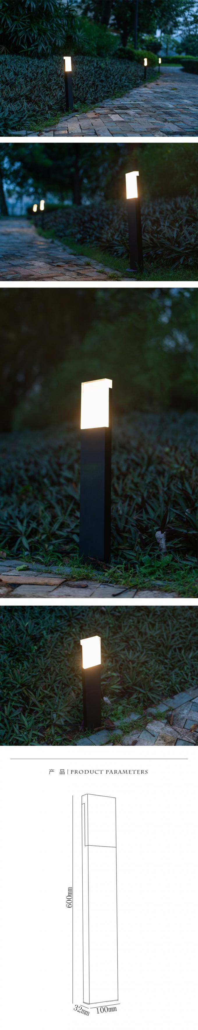 6W lampe de pelouse de l'acier inoxydable LED pour le diamètre de allumage extérieur 107*256mm