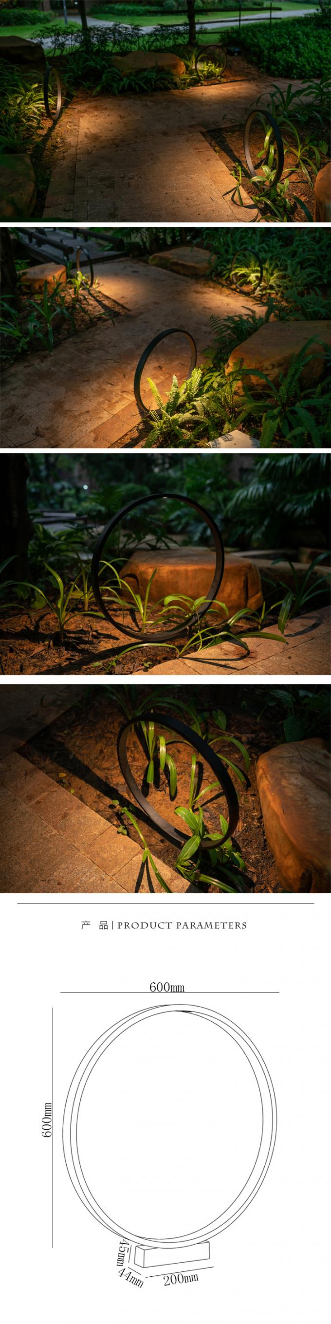 100-240V lampe naturelle de pelouse du blanc LED, lampe de jardin de l'angle de faisceau 360 LED