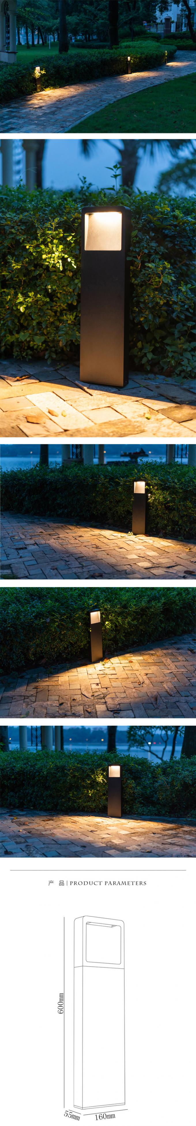 La lumière imperméable de lampe de la nouvelle conception LED et la borne de LED s'allument pour la décoration de jardin